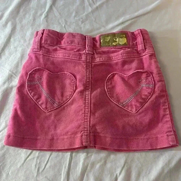 The children’s place - pink  sparkle, corduroy skirt. Size 4 - Picture 4 of 7